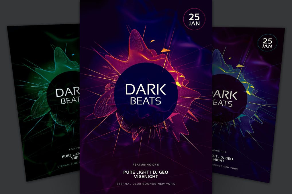 Dark Beats Flyer Free Download