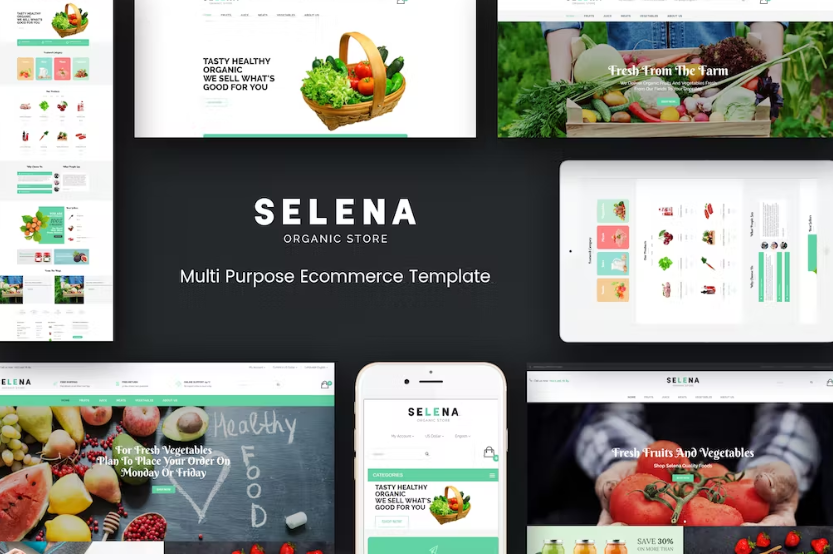 Free Selena Organic Responsive Magento Theme Download