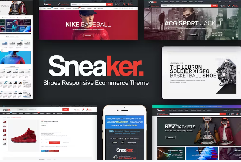 Free Sneaker Shoes Responsive Magento Theme Download