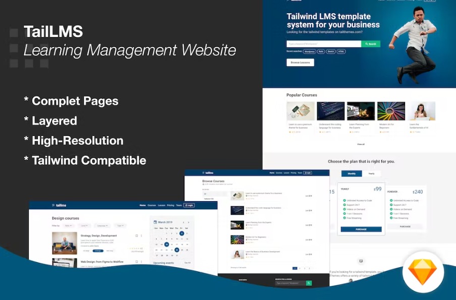 Free TaiLMS Website Template Template Download