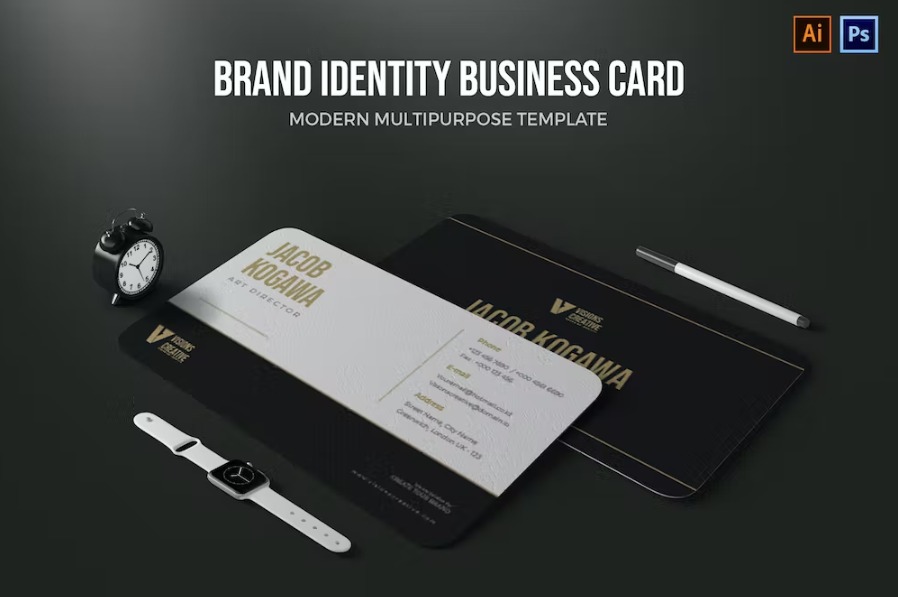 Free Brand Identity Business Card Template Download