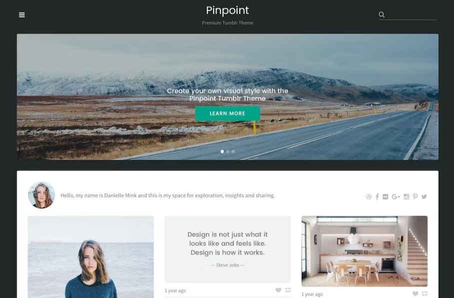 Free Pinpoint Tumblr Theme Download