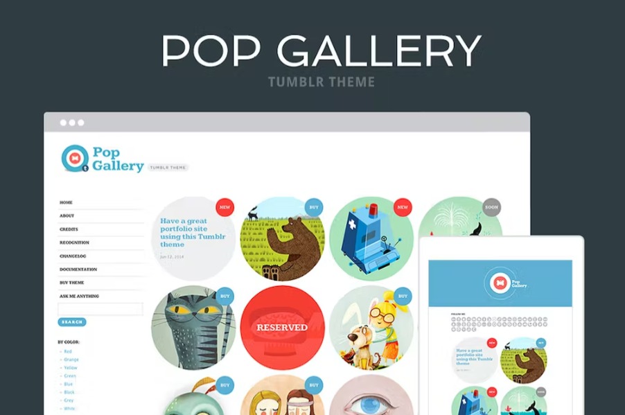 Free Pop Gallery Tumblr Theme Download
