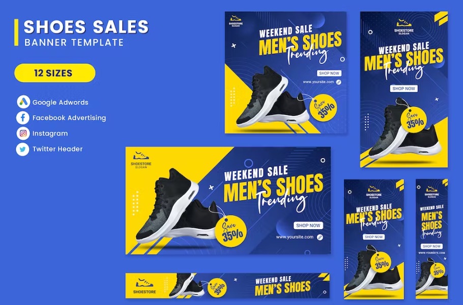 Free Shoes Fashion Product Banner Template Download