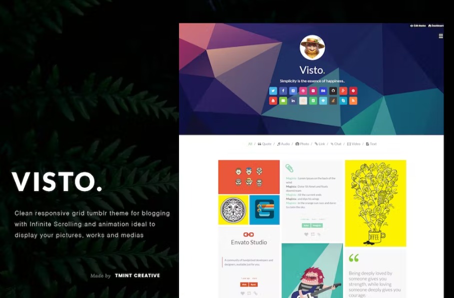 Free Visto Multi Column Tumblr Theme Download