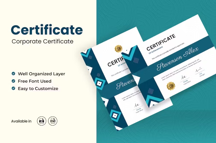 Free Corporate Certificate Template Download