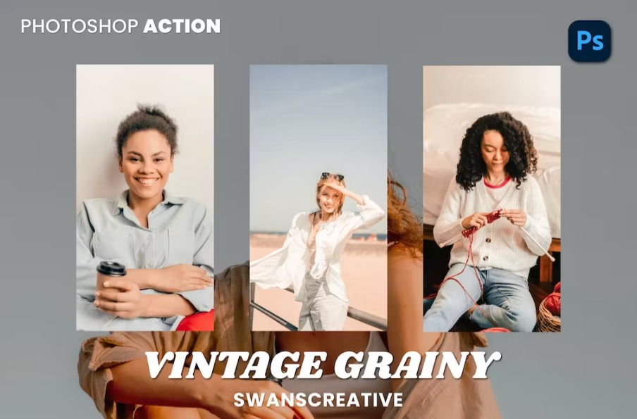 Free Vintage Grainy Photoshop Action Download